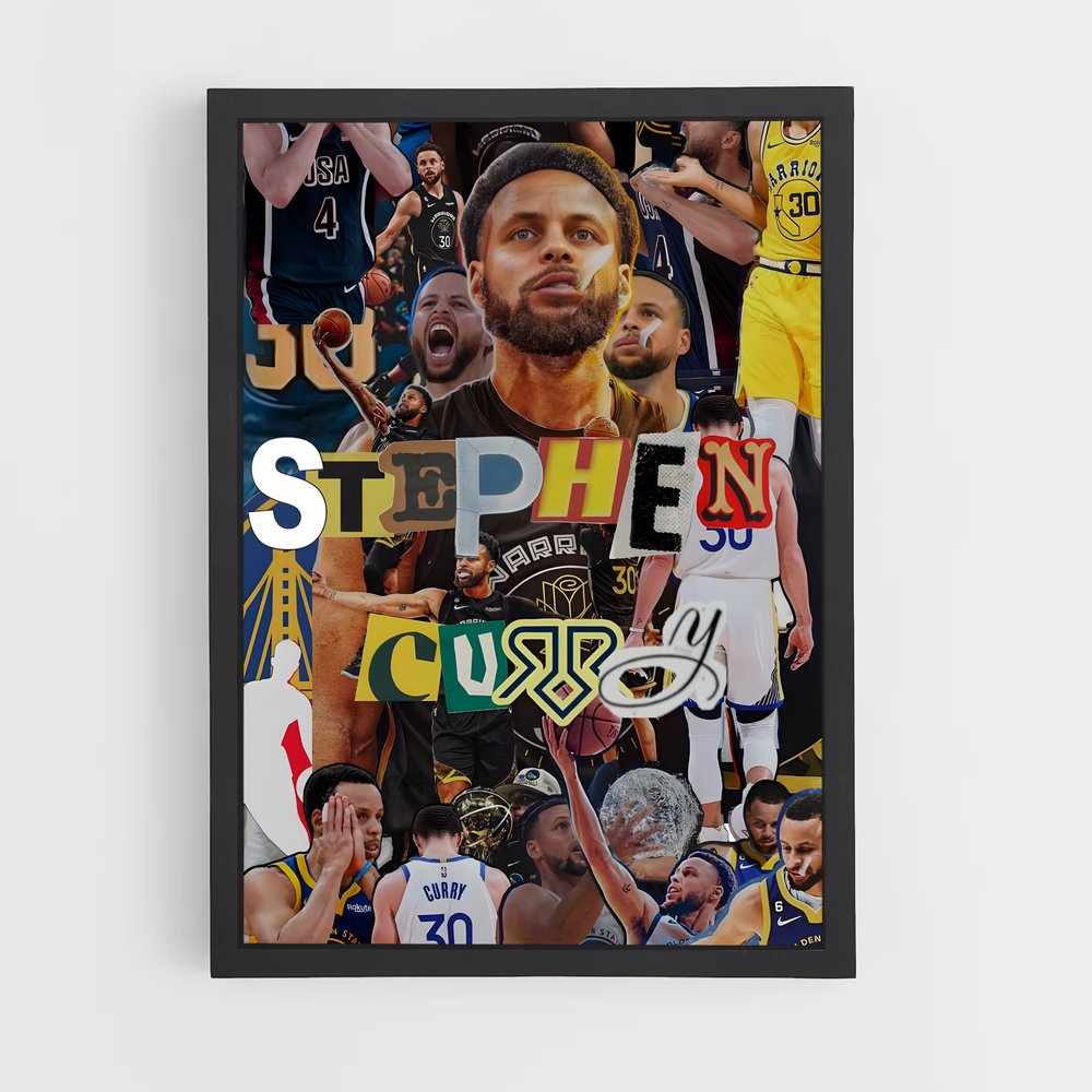 Poster Curry Gold – affiche Basketball (vue 2)